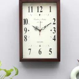 pristine interiors Eros Vintage Brown Wood & MDF Wall Clock-picture-25