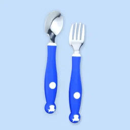 Silicone Spoon for Baby and Kids Microwave Dishwasher BPA Free Safe-(Dark Blue)- Silicon-32