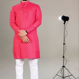 poshside Men Cotton Blend Kurta Pyjama Set-picture-1