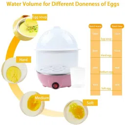 zuru bunch Multifunctional Double Layers Electric Smart Egg Boiler Egg Steamer Automatic Off 14 Egg Poacher for Steaming, Cooking, Boiling and Frying Egg Cooker image 4