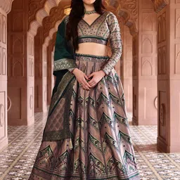 purvaja Printed Semi Stitched Lehenga Choli-picture-33