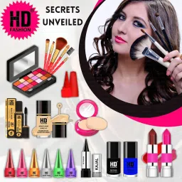 21 Pcs. Glam Kit Secrets Unveiled Waterproof Makeup Kit Full Set for Women A181-image-48