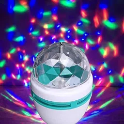 360 Degree Crystal Rotating Magic Disco LED Bulb Lamp Single Disco Ball-30