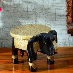 craft tree Brass Fitted Elephant Stool-picture-26
