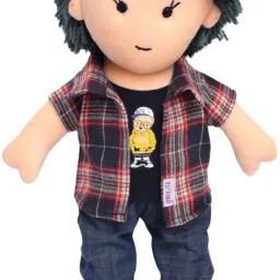 Soft Doll Toy for Kids - Doll For Girls in Exclusive Dress With Woolen Hair- 45 cm-35