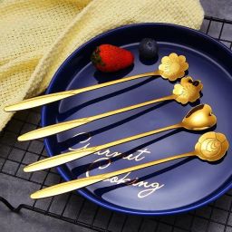 Disposable Brass Dessert Spoon Set-39