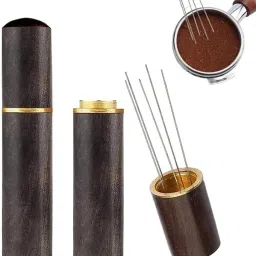 Wooden Handle Espresso Coffee Stirrer 5 Pin Tamper 0.4mm Personal Coffee Maker-image-13