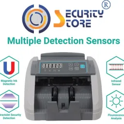 Security Store LATEST TRIPLE MG HEAVY DUTY MONEY COUNTING MACHINE WITH FAKE NOTE DETECTOR Note Counting Machine image 2