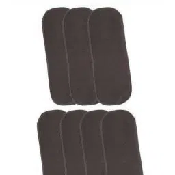 5 LAYER BAMBOO CHARCOAL CLOTH INSERTS LINERS DIAPER, REUSABLE WASHABLE INSERTS PACK OF 7 (BLACK)-9