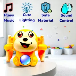uneva Tumbling & Rolling Monkey Toy with Light & Music , Perfect Gift for Kids image 3