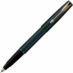 Frontier Matte Black Roller Ball Pen Gold Trim Roller Ball Pen-image-31
