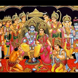 ram darbarpainting| ram family photo frame Digital Reprint 14 inch x 20 inch Painting-image-2