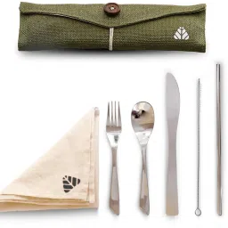 Steel Cutlery Set, Reusable Travel for Daily Use, Gifting and Traveling Stainless Steel Cutlery Set-image-34