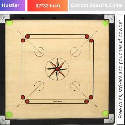 32 Inch Carrom Board for Kids, Adults Big Size | Coins, Strikers and Powder - 44 81 cm Carrom Board-picture-33