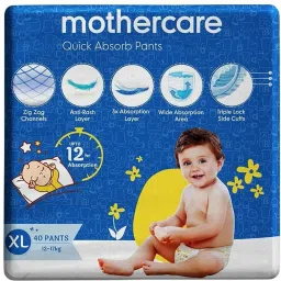 Quick Absorb Anti-Rash Diaper Pants for Babies, XL, 40 Count,(Pack of 1) - XL-16