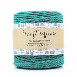 | 3ply Twisted Cotton Rope Macrame Cord (10 Meter, 4mm) | Wall Hangers & DIY work Sea Green-image-54