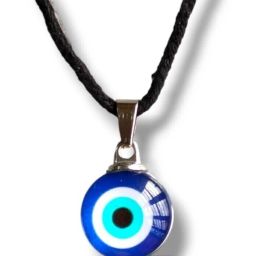 Natural Blue Evil Eye (Nazar) Pendant Protect You From Bad Eyes. Copper Crystal Locket-image-3