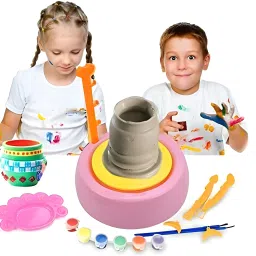 fun express Pottery Wheel Clay Pot Making Machine Game with Colors and Stencils image 4