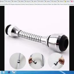 honbon Turbo Flex 360 Degree Rotatory Flexi Sprayer Extension Faucet Aerator 6inch 4pc Faucet Nozzle image 4