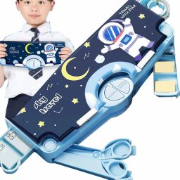 Space Theme Pencil Box For Kids, Space Pencil Box For Boys, Kids Pencil Box For Boys & Girls, Pencil Box For Boys, Space Theme Return Gifts For Kids Art Plastic Pencil Box-0