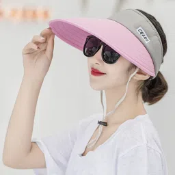 AlexVyan Sun Visor Cap 5.5" Wide Brim Summer Cap UV Protection Breathable Beach Sun Hat-picture-14