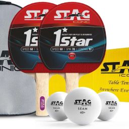 Anywhere Everywhere 2 Racquets & 3 Balls (White) Table Tennis Kit-image-5