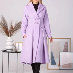 LYOCELL,SWEDE Self Design Coat For Women-picture-9