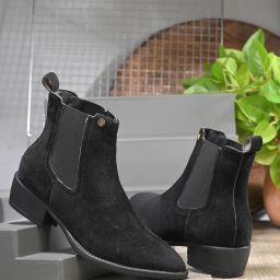 El Paso Women Black Faux Leather Casual Chelsea Boots Boots For Women-image-92