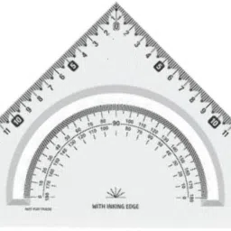 vikurajas Set Squares Clear Transparent Triangle Ruler Scale Set Ruler image 2