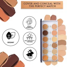 mr. huda Pro Ultra HD Base 12 in 1 Concealer Lightweight Multi-Purpose Foundation Palette Concealer image 2