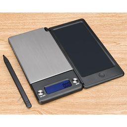 XIGSTA Mini Kitchen Food Scale lDigital Pocket Scale with Notepad |Pocket Weight Scale with LCD Display Writing Tablet |Weight Measuring machine for Kitchen Food Scale,Grams Jewelry_Black image 2