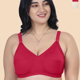 Souminie Pack of 2 Full Coverage Pure Cotton Minimizer Bras with All Day Comfort-18