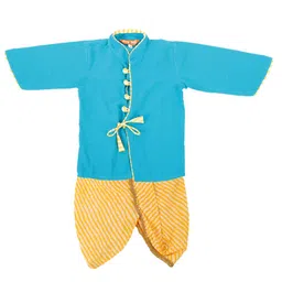 BownBee Infants Pure Cotton Angrakha Kurta With Dhoti Pants Clothing Set-56