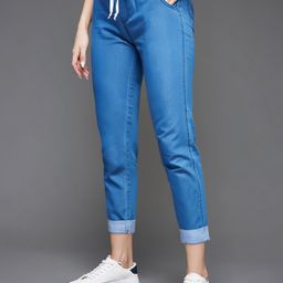 Miss Chase Women Jogger High-Rise Stretchable Cropped Jeans-image-68