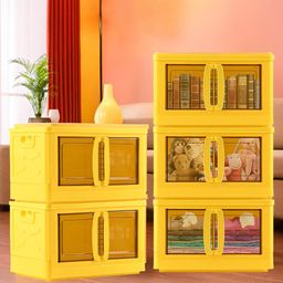 Kuber Industries Yellow 5 Pieces Reusable Drawer Organisers-48