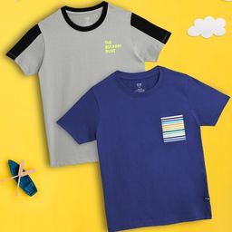 XY Life Boys Pack Of 2 Playmate Super Combed Cotton T-shirt-image-10