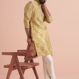 KISAH Men Ethnic Motifs Printed Straight Kurta With Trouser-image-68
