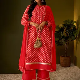 DRESOUL Checked Regular Kurta With Sharara & Dupatta-29