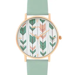 JOKER & WITCH Women Green Printed Dial & Green Synthetic Straps Analogue Watch AMWW602-image-79