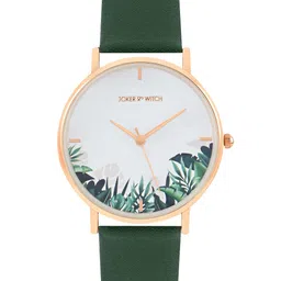 JOKER & WITCH Women White Printed Dial & Green Synthetic Straps Analogue Watch-image-96