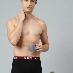 van heusen innerwear Van Heusen Men Cotton Plush Back Double Layer Gusset Trunks IHQETR1VSBK70002 image 3