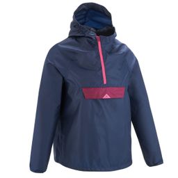 Kids Waterproof Hiking Jacket - MH100 Navy Blue and Pink (7-15 Yrs)-image-5