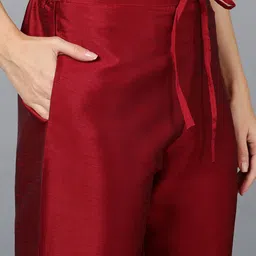 AHIKA Yoke Design Embroidered Regular Kurta with Trousers & With Dupatta image 4