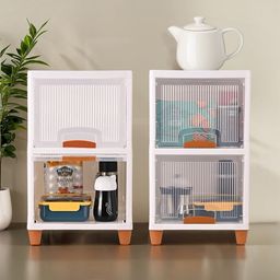 Myntra Elegant Homes Cabinet Organizer White & Brown 4 Pieces Wardrobe Drawer Organisers-45