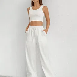 Stylecast X Slyck Women Comfort Loose Fit High-Rise Easy Wash Pleated Trousers-image-24