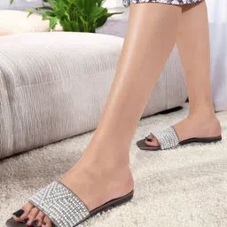 ELLE Women Embellished Open Toe Flats with Ethnic - Embellished-21