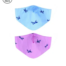 VEA Blue Pack Of 2 Soft Cotton 5 Layered Filtration Face Mask-image-82