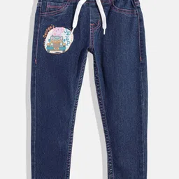 Here&Now X Game Begins Girls Peppa Pig Printed Denim Jeggings-image-24