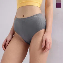 HRX by Hrithik Roshan Pack of 3 Solid Rapid Dry Antibacterial Seamless Hipster Briefs-26