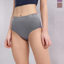 HRX by Hrithik Roshan Pack of 3 Solid Rapid Dry Antibacterial Seamless Hipster Briefs-image-49